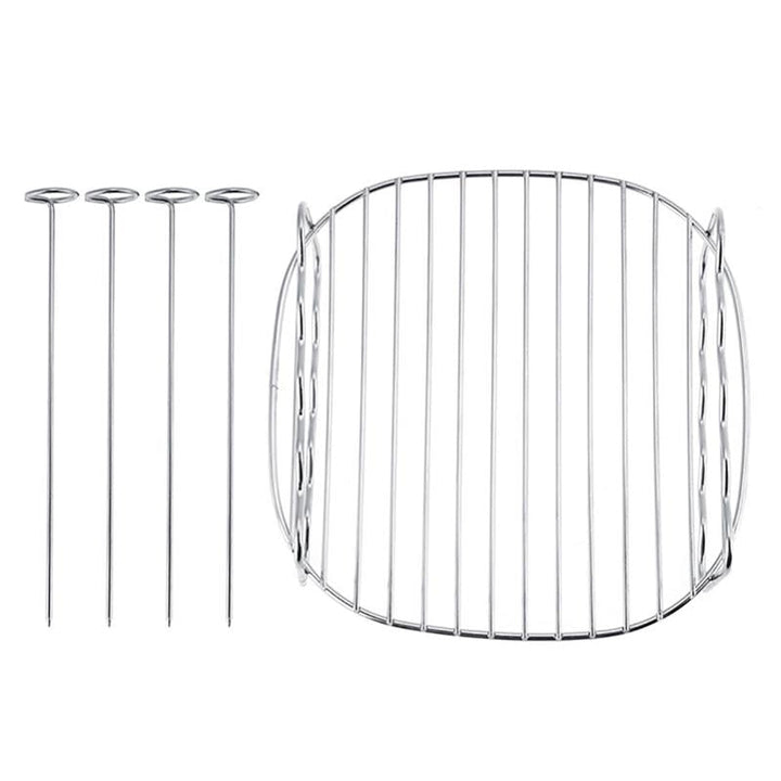 Double Layer Stainless steel Skewers Barbecue Rack BBQ Tray | Stornfield