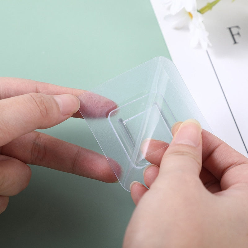 Double-Sided Adhesive Wall Hooks Hanger Strong Transparent Hooks | Stornfield