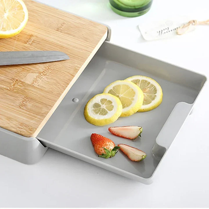 Double-sided Cutting Board Detachable Drawer Wooden Chopping Block | Stornfield
