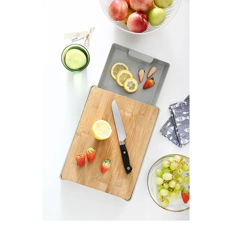 Double-sided Cutting Board Detachable Drawer Wooden Chopping Block | Stornfield