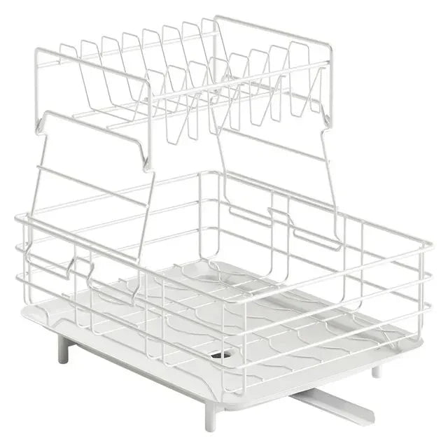 Double Stainless Steel Bowl and Dish Drain Rack Dishware Cleaning Rack | Stornfield