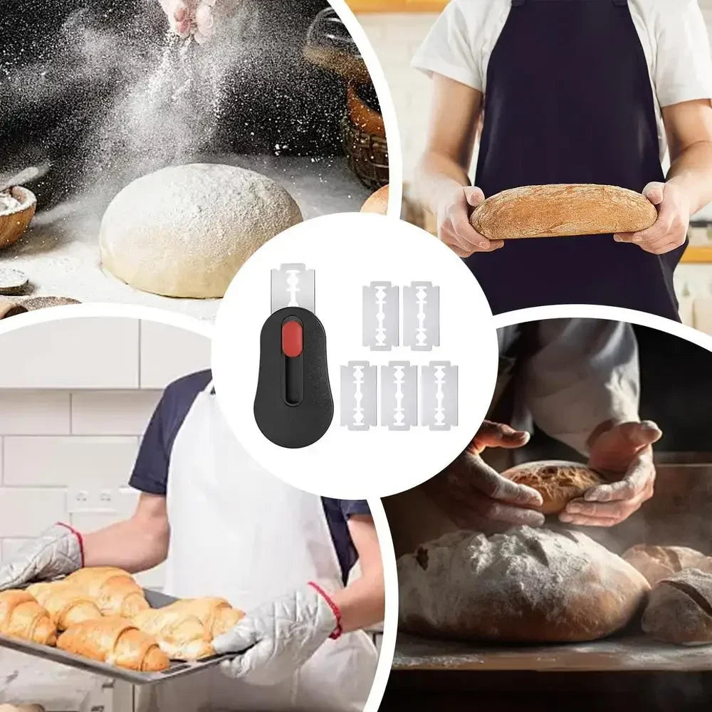 Dough Cutter with 5 Replaceable Blades Baker's Bread Scoring Knife | Stornfield