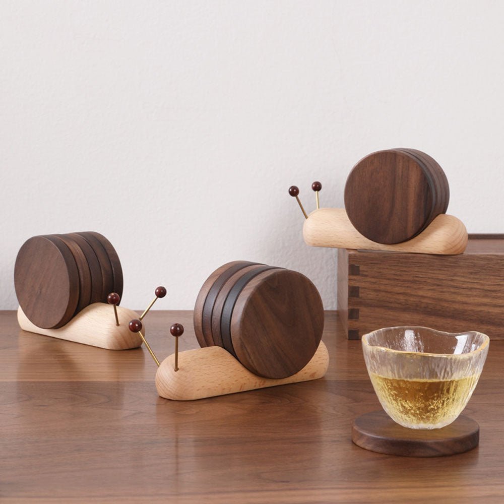 Snail coasters - Unique charm - Decorate coffee breaks - Elegant and functional | Stornfield