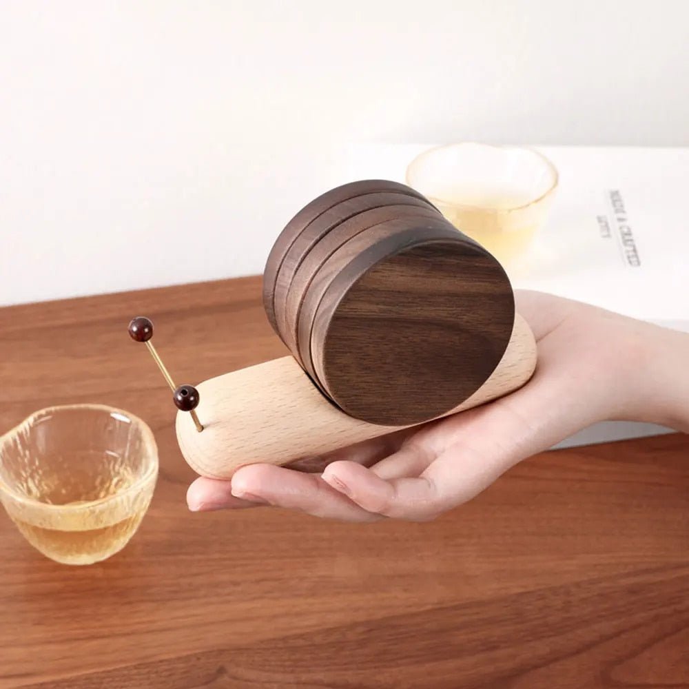 Set of snail coasters - Unique charm - Decorate coffee breaks - Elegant and functional | Stornfield