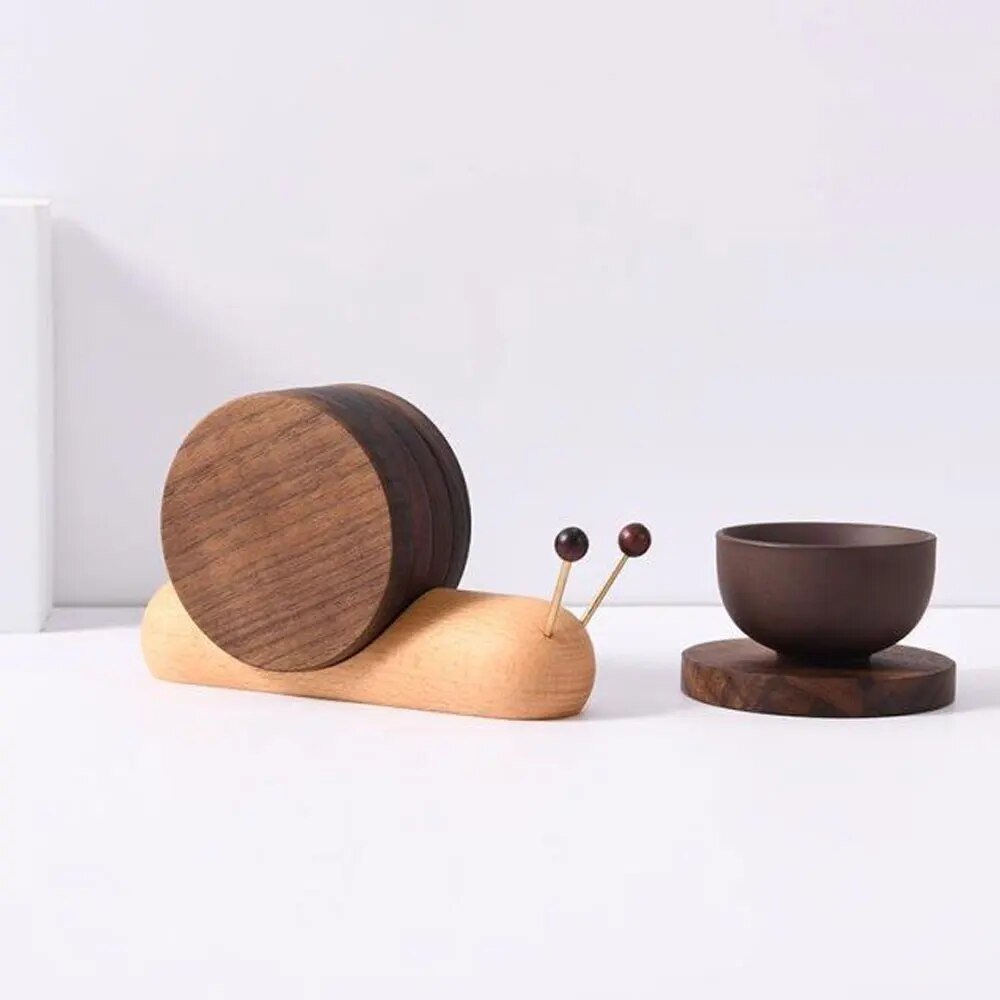 Snail coasters - Unique charm - Decorate coffee breaks - Elegant and functional | Stornfield