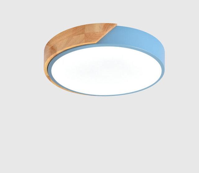 Minimalistic Round LED Ceiling Light with Wood Décor – Modern Design, Dimmable | Stornfield