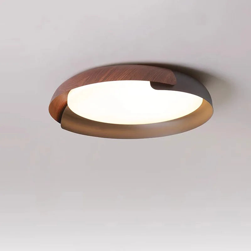 Modern ceiling light with wood pattern – Stylish LED lighting for living room | Stornfield