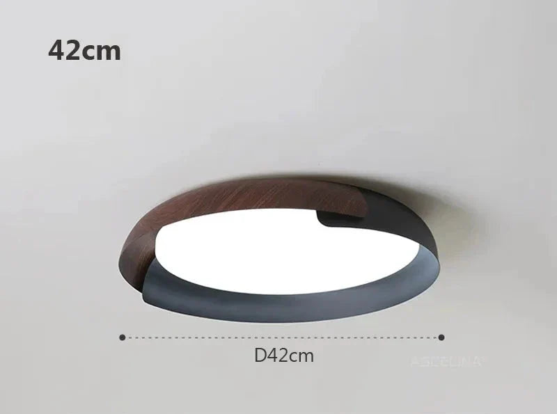 Modern ceiling light with wood pattern – Stylish LED lighting for living room | Stornfield
