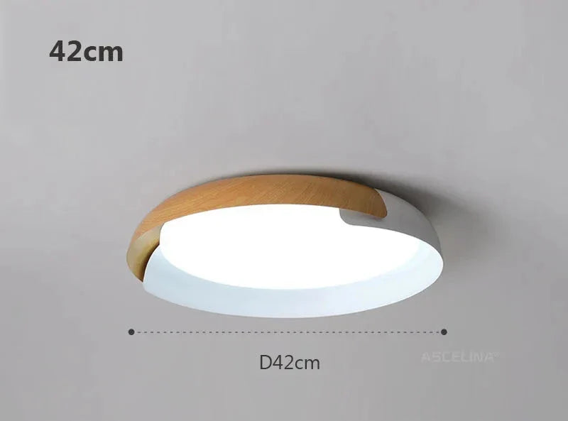 Modern ceiling light with wood pattern – Stylish LED lighting for living room | Stornfield