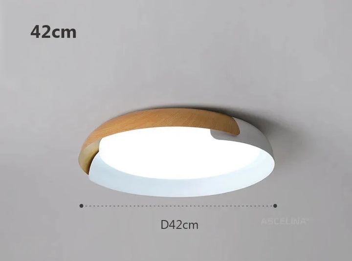 Modern ceiling light with wood pattern – Stylish LED lighting for living room | Stornfield