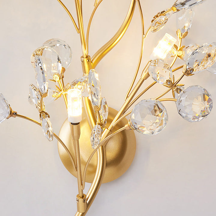 Modern Flower Wall Lamp made of Crystal – Elegant Wall Lighting for Living Spaces | Stornfield