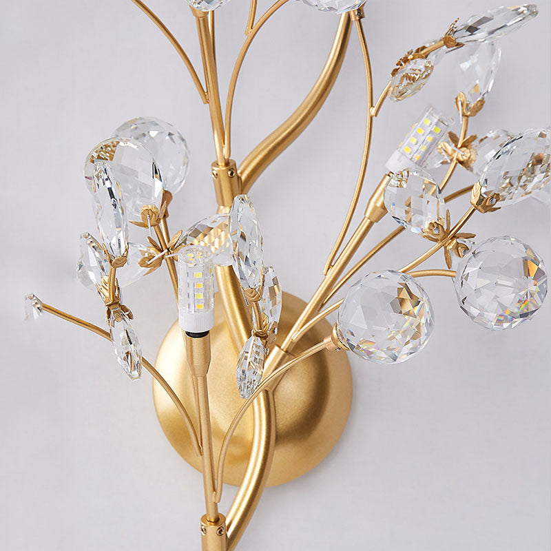 Modern Flower Wall Lamp made of Crystal – Elegant Wall Lighting for Living Spaces | Stornfield