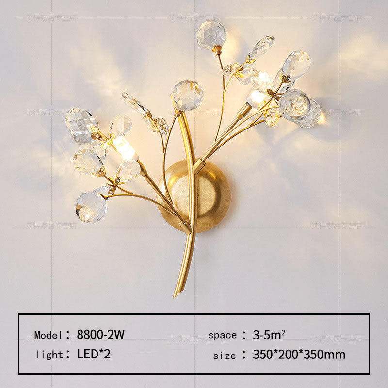 Modern Flower Wall Lamp made of Crystal – Elegant Wall Lighting for Living Spaces | Stornfield