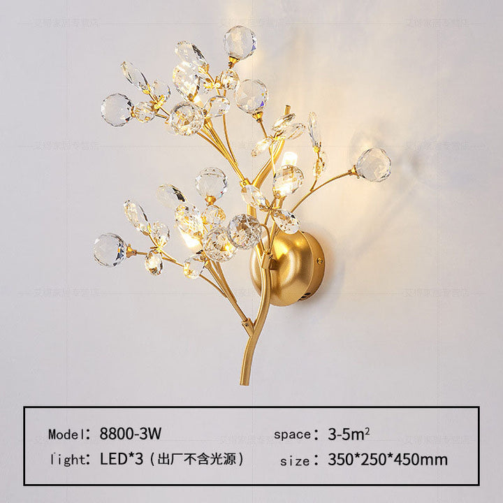 Modern Flower Wall Lamp made of Crystal – Elegant Wall Lighting for Living Spaces | Stornfield