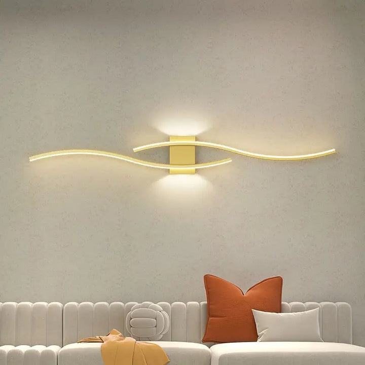 Modern LED Wall Light – Wave-shaped Design, Minimalist Style | Stornfield