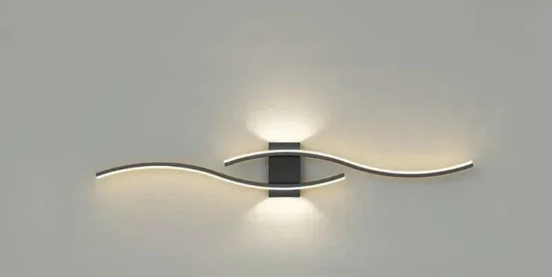 Modern LED Wall Light – Wave-shaped Design, Minimalist Style | Stornfield
