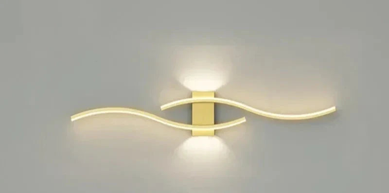 Modern LED Wall Light – Wave-shaped Design, Minimalist Style | Stornfield