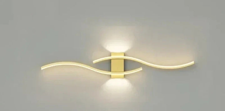 Modern LED Wall Light – Wave-shaped Design, Minimalist Style | Stornfield