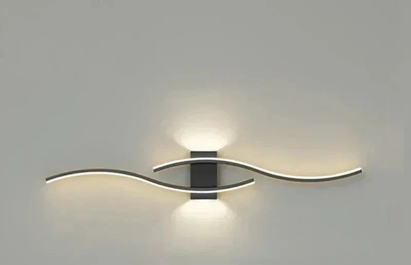 Modern LED Wall Light – Wave-shaped Design, Minimalist Style | Stornfield