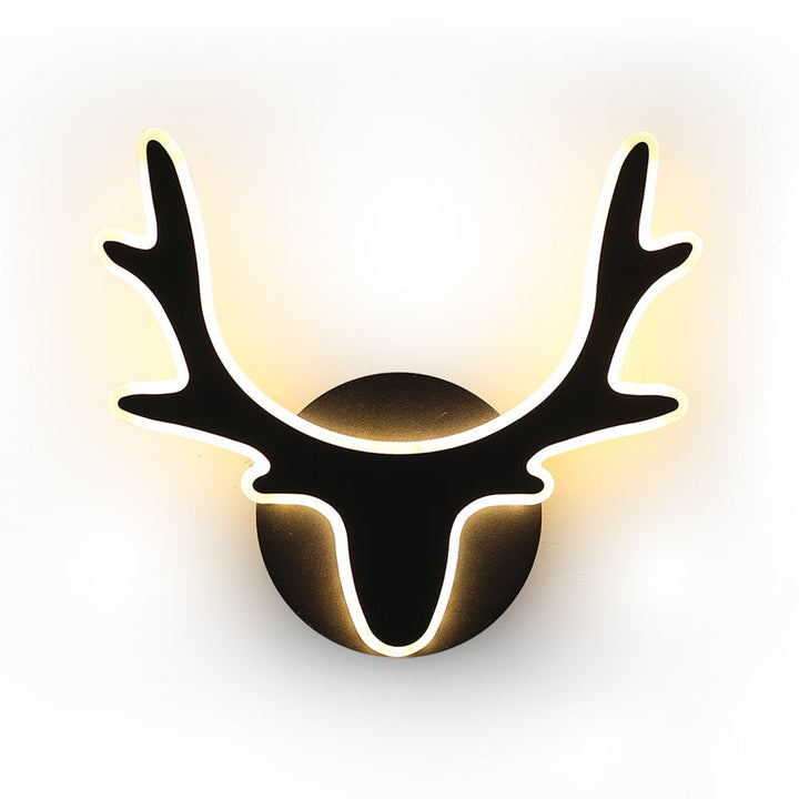 Wall lamp in Scandinavian style with deer antler decoration, modern LED lighting | Stornfield