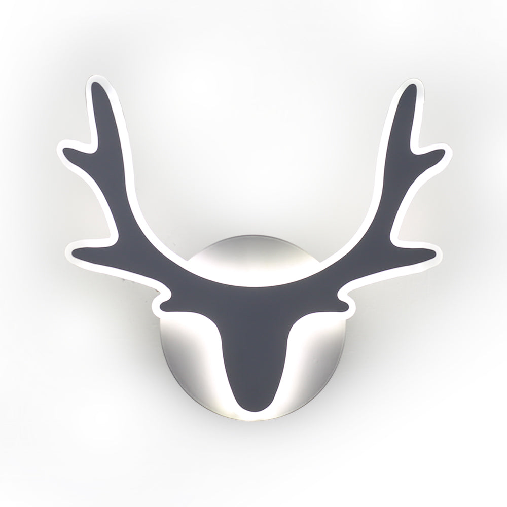 Wall lamp in Scandinavian style with deer antler decoration, modern LED lighting | Stornfield