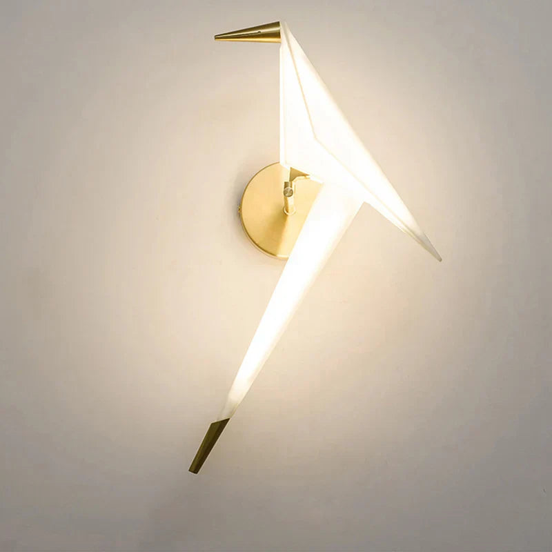 Modern Origami Crane Wall Light - Elegant LED Light for Living Spaces | Stornfield
