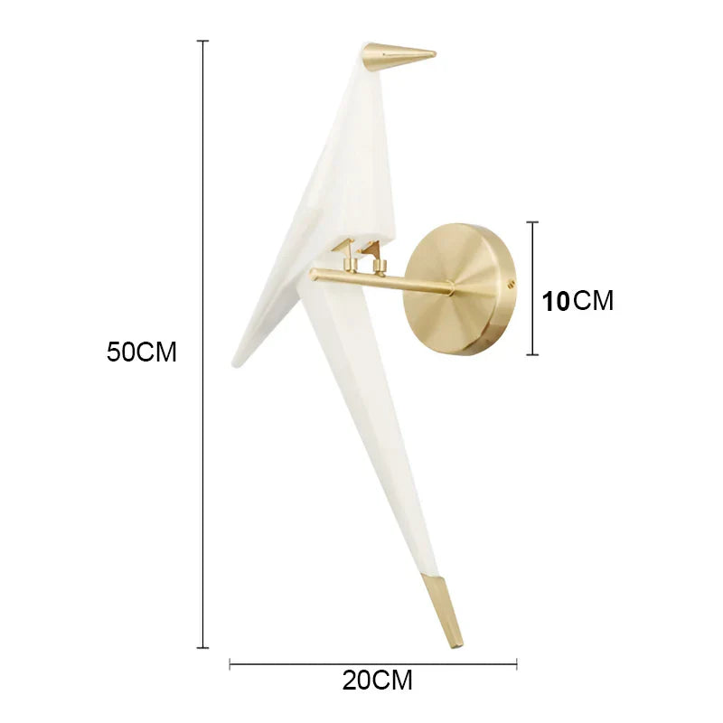 Modern Origami Crane Wall Light - Elegant LED Light for Living Spaces | Stornfield