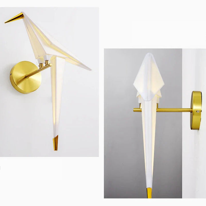Modern Origami Crane Wall Light - Elegant LED Light for Living Spaces | Stornfield