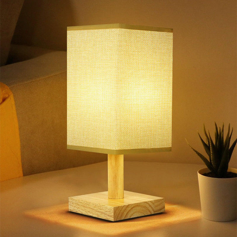 USB Table Lamp with Fabric Shade – Modern LED Nightstand Lamp for Bedroom & Office | Stornfield