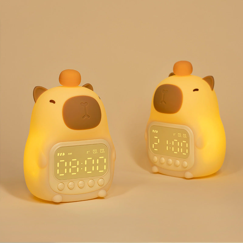Cute Capybara Night Light LED – Children's Alarm Clock & Night Lamp for Bedroom | Stornfield