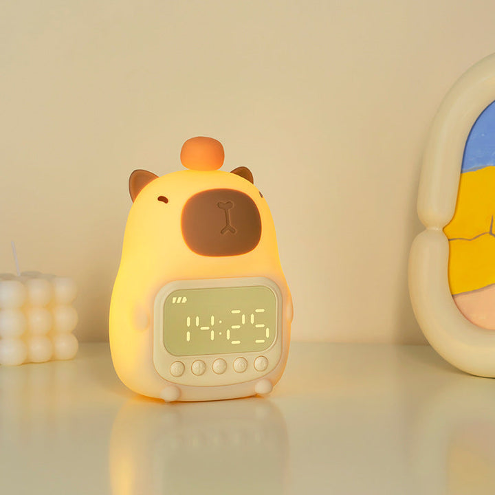 Cute Capybara Night Light LED – Children's Alarm Clock & Night Lamp for Bedroom | Stornfield