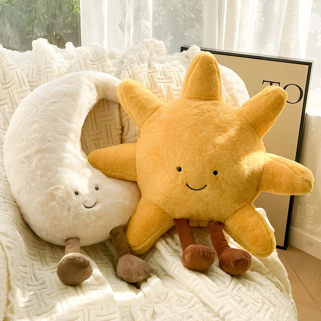 CloudMoon Cushion - Soft Moon and Sun Tatami Cushion | Stornfield