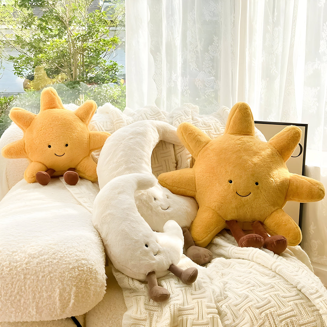 CloudMoon Cushion - Soft Moon and Sun Tatami Cushion | Stornfield