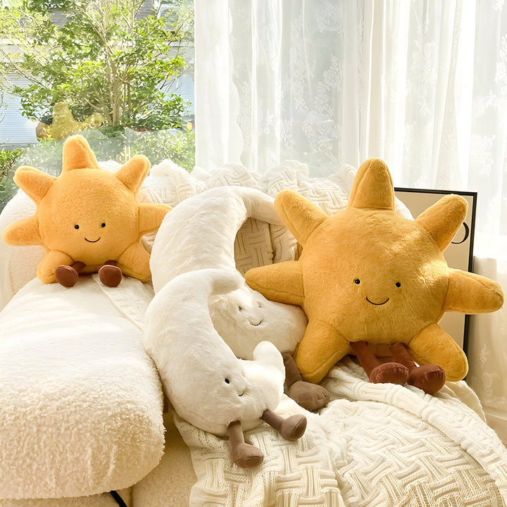 CloudMoon Cushion - Soft Moon and Sun Tatami Cushion | Stornfield