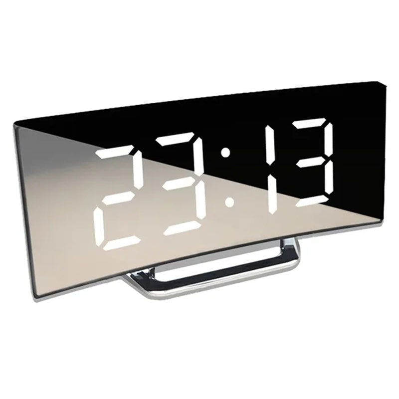 CurveTime Digital Alarm Clock – Compact Alarm Clock with Curved Display and Modern Design | Stornfield