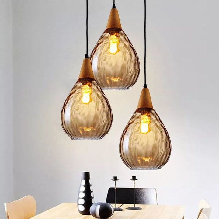 Vintage Teardrop Glass Pendant Ceiling Light for Dining Room | Stornfield