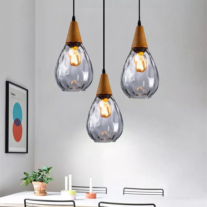 Vintage Teardrop Glass Pendant Ceiling Light for Dining Room | Stornfield