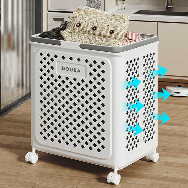 Laundry basket with wheels | Fold, roll, and organize | Stornfield