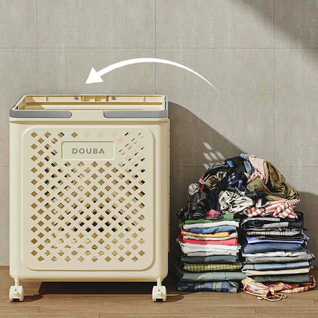 Laundry basket with wheels | Fold, roll, and organize | Stornfield