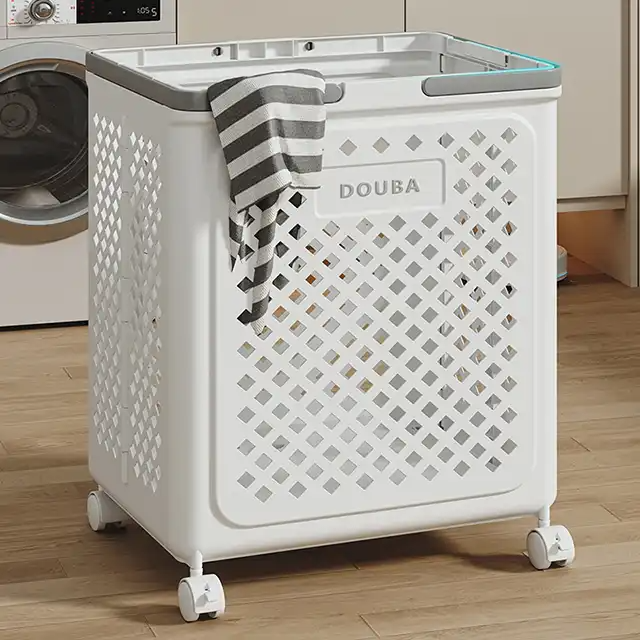 Laundry basket with wheels | Fold, roll, and organize | Stornfield