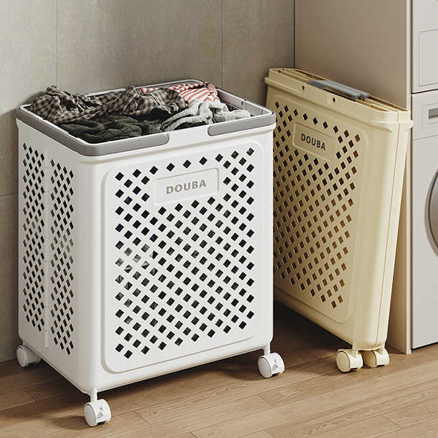 Laundry basket with wheels | Fold, roll, and organize | Stornfield