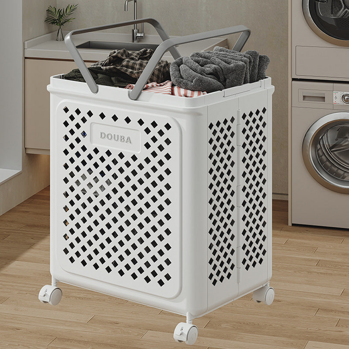 Laundry basket with wheels | Fold, roll, and organize | Stornfield