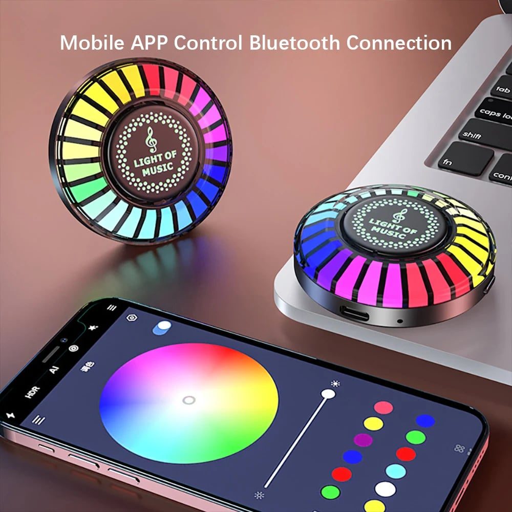 Auto Sound Pickup Light | Portable RGB Fun on the Go | Stornfield