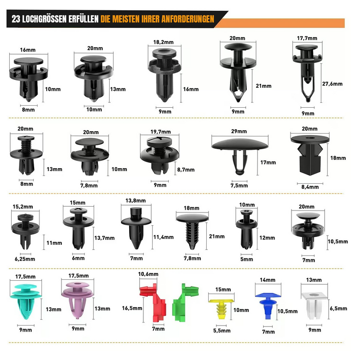 Universal mounting kit | Automotive mounting clips & mounting remover | Stornfield