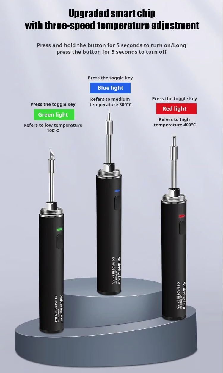 Cordless Portable Soldering Iron Set | Cordless & Rechargeable | Stornfield