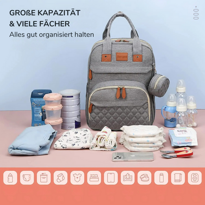 2-in-1-Baby-Changing Backpack | Built-in Changing Bed | Stornfield
