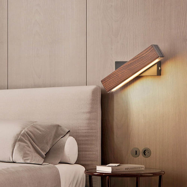 Nordic swivel LED wall light | Minimalist wood design | Stornfield