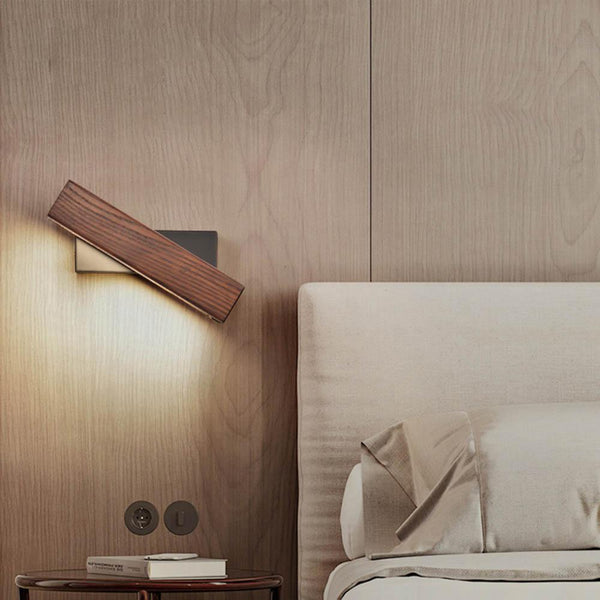 Nordic swivel LED wall light | Minimalist wood design | Stornfield