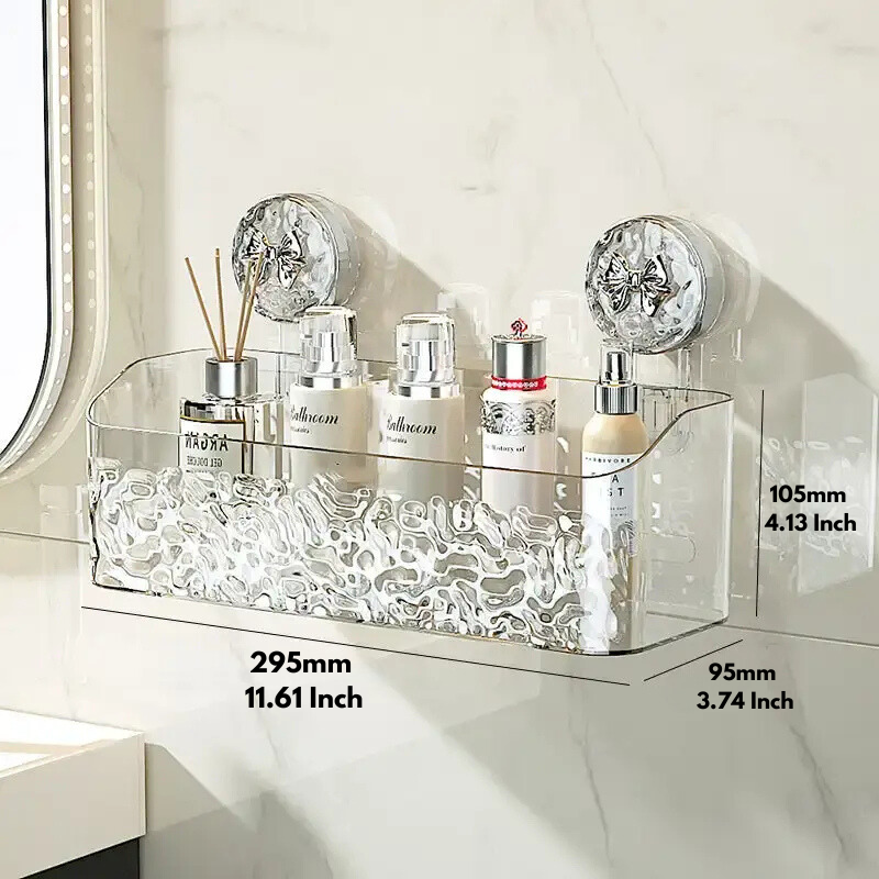 Practical wall shelf | Drill-free storage in the bathroom | Stornfield