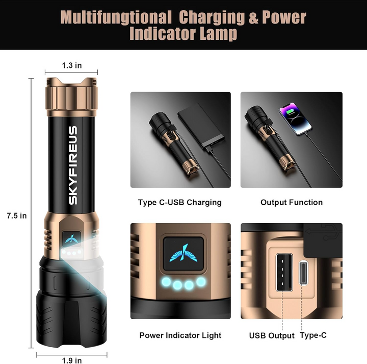 Ignition flash light | Ultra-bright, Zoomable and Ready to Fire | Stornfield